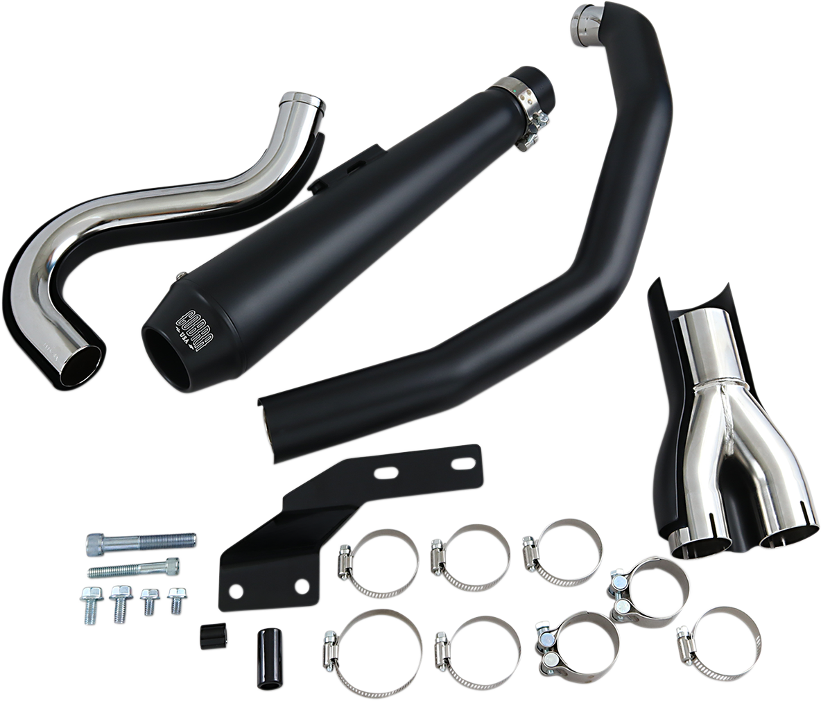 COBRA El Diablo 2:1 Exhaust System Black Harley-Davidson '88-'06 Softail 6485B