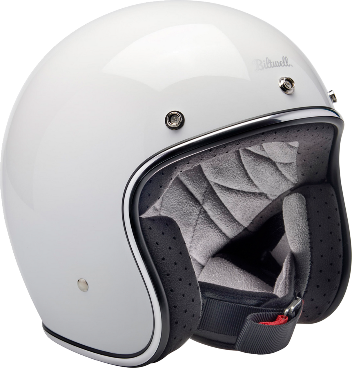 BILTWELL Bonanza Helmet - Gloss White - Medium 1001-164-203