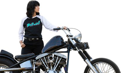 BILTWELL Women's 1985 Raglan T-Shirt - Black/White - Small 8144-060-002