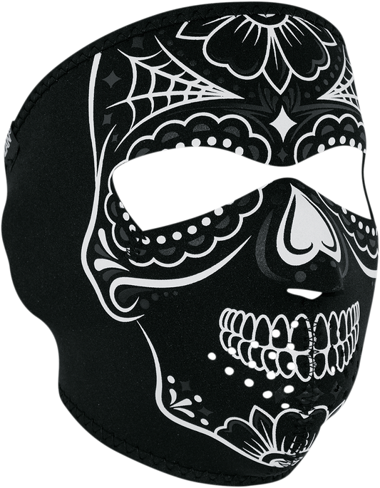 ZAN HEADGEAR Neoprene Face Mask - Calavera Glow In The Dark WNFM028G