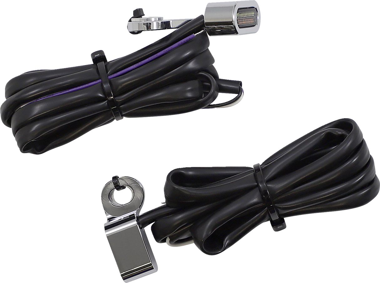 DRAG SPECIALTIES Luces marcadoras - Blanco/Ámbar - Cromo L22-0231DCME