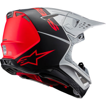 ALPINESTARS Supertech M10 Helmet - Flood - MIPS® - Gloss Silver/Black/Orange Fluo - 2XL 8301023-1954-XXL