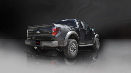 Corsa 11-14 Ford F-150 Raptor 6.2L V8 133in Wheelbase Black Xtreme Cat-Back Exhaust 14759BLK