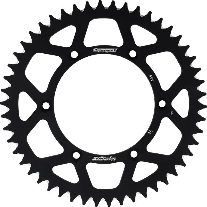 SUPERSPROX Rear Sprocket Aluminum 50t-520 Blk Suz RAL-808-50-BLK