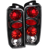 ANZO 1997-2001 Jeep Cherokee Taillights Black 211103
