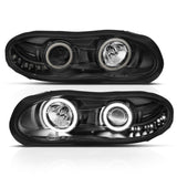 ANZO 1998-2002 Chevrolet Camaro Projector Headlights w/ Halo Black 121160