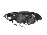 ANZO 2004-2005 Honda Civic Projector Headlights w/ Halo Black 121059