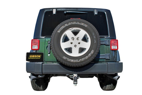 Gibson 10-11 Jeep Wrangler JK Sport 3.8L 2.5in Cat-Back Dual Extreme Exhaust - Black Elite (Ceramic) 17306-B