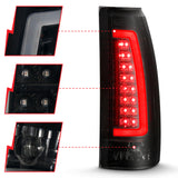 ANZO 1999-2000 Cadillac Escalade LED Taillights Black Housing Smoke Lens Pair 311345