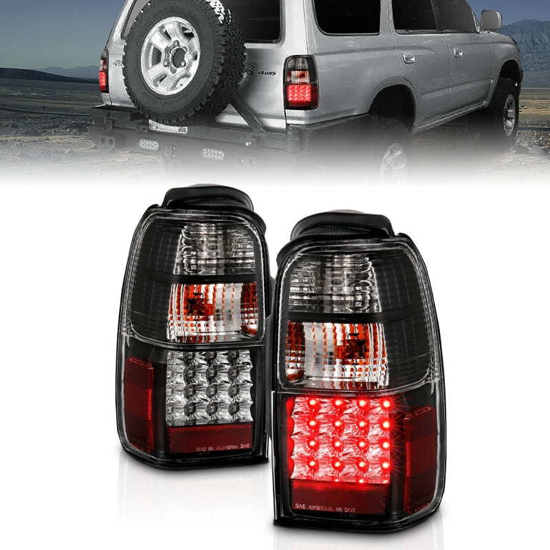 ANZO 2001-2002 Toyota 4 Runner LED Taillights Black 311099