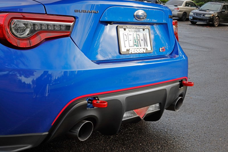 Perrin 13-20 & 2022 Subaru BRZ / 13-16 Scion FRS / 17-20 Toyota 86 Tow Hook Kit (Rear) - Red PSP-BDY-255RD
