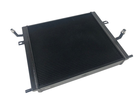 CSF BMW B58/B48 Front Mount Triple-Pass Heat Exchanger w/Rock Guard - Black 8131B