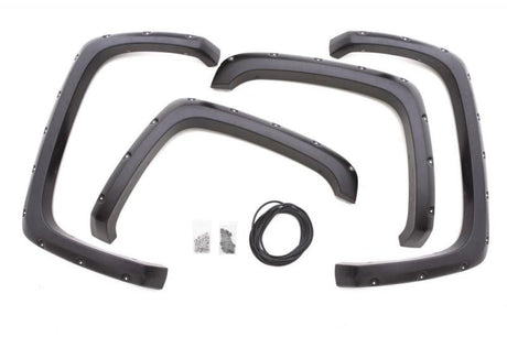 Lund 07-14 GMC Sierra 2500 RX-Rivet Style Textured Elite Series Fender Flares - Black (4 Pc.) RX110T