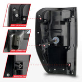 ANZO 19-22 Ford Ranger Full LED Taillights w/ Lightbar Sequential Signal Black Housing/Clear Lens 311446