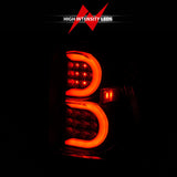 ANZO 2002-2009 Chevrolet Trailblazer LED Tail Lights w/ Light Bar Black Housing Clear Lens 311371