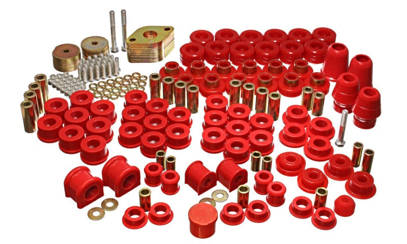 Energy Suspension 07-11 Jeep JK 4dr Red Hyper-Flex Master Bushing Set 2.18108R