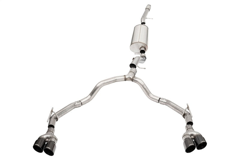 Corsa 21-22 Suburban / Yukon XL 6.2L 4WD Dual Rear 3in to 2.75in Sport Cat-Back DW 4in BLK Tips 21130BLK