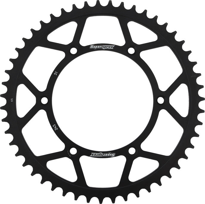 SUPERSPROX Rear Sprocket Steel 51t-520 Blk Yam RFE-245-51-BLK