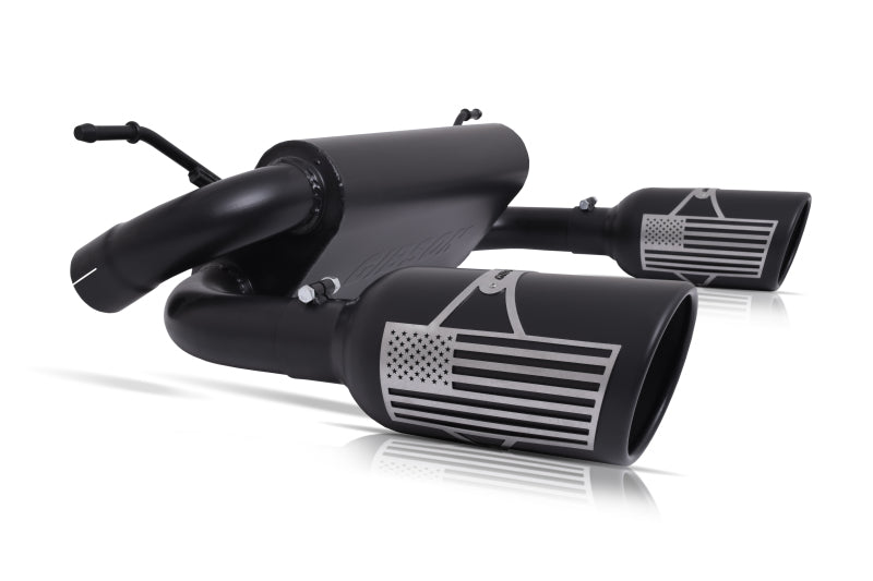 Gibson 07-10 Jeep Wrangler JK X 3.8L 2.5in Patriot Series Cat-Back Dual Split Exhaust - Blk Ceramic 70-0002