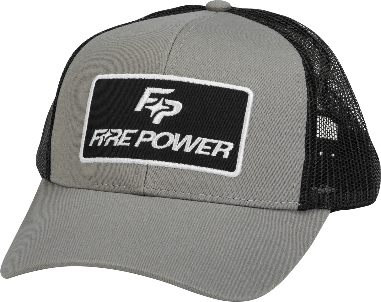 FIRE POWER Curved Bill Hat Grey/Black 99-8109