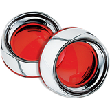 KURYAKYN Deep Dish Bezels - Chrome/Red Lens 2109