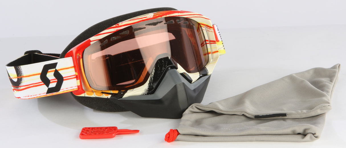 SCOTT Tyrant Sno-X Goggle Paint Orange W/Acs Rose Lens 227389-3602108