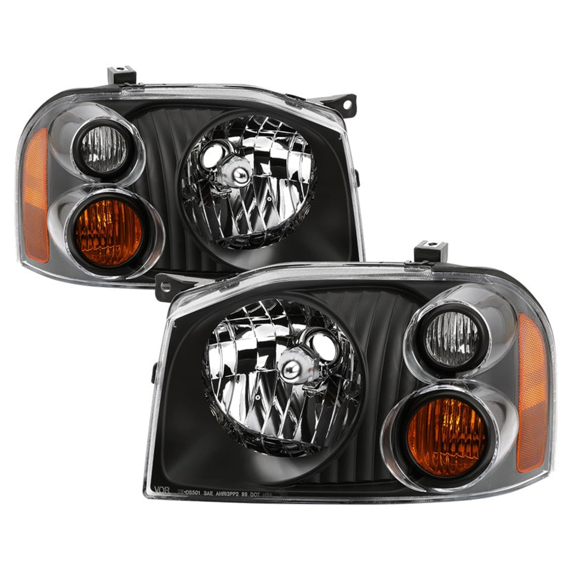 xTune 01-04 Nissan Frontier OEM Headlights - Black (HD-JH-NF01-AM-BK) 9042768