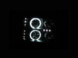 ANZO 2007-2013 Gmc Sierra 1500 Projector Headlights w/ Halo Black 111125