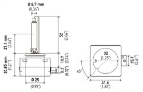 Hella Xenon D1S Bulb PK32d-2 85V 35W 5000k LAD1S 5000 K