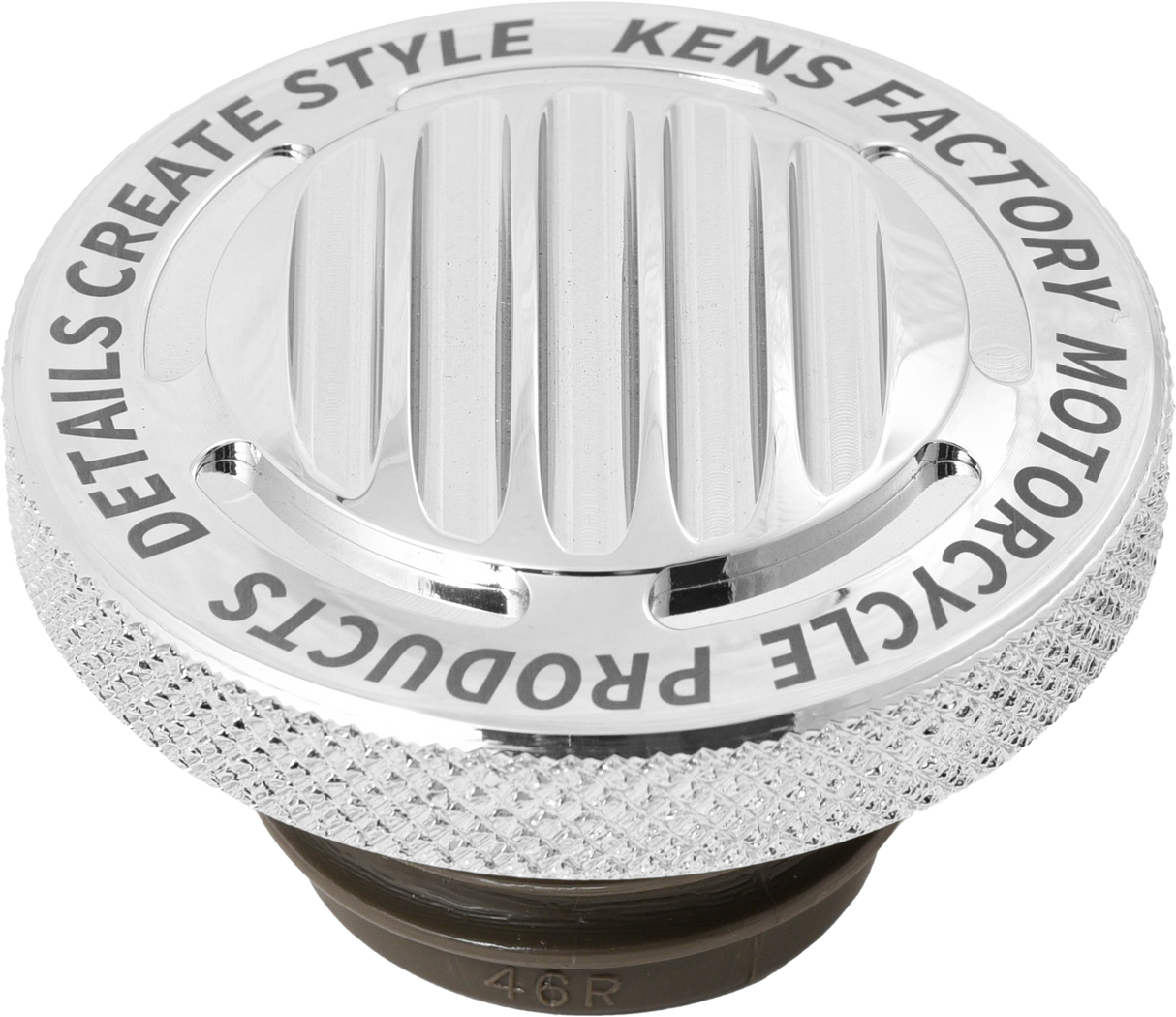 KENS FACTORYNx Lvl Gas Cap Finned Chrome Rachet Screw RhKFC-05