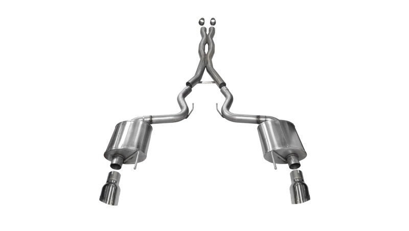 Corsa 2015 Ford Mustang GT 5.0 3in Cat Back Exhaust Polish Dual Tips (Sport) 14332