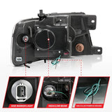 ANZO 2004-2008 Ford F-150 Projector Headlights w/ U-Bar Black 111288