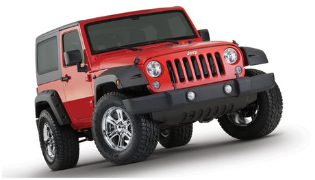 Bushwacker 07-18 Jeep Wrangler Pocket Style Flares 2pc - Black 10077-02