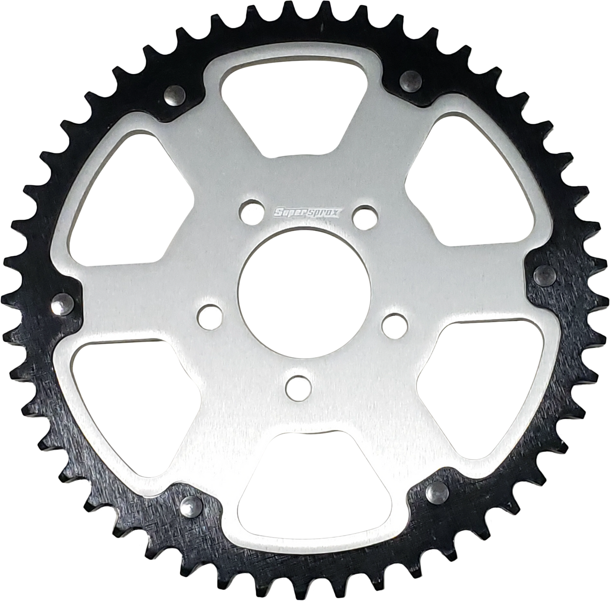 SUPERSPROX Rear Stealth Sprocket Alu/Stl 49t-530 Slv Hd RST-7081-49-SLV