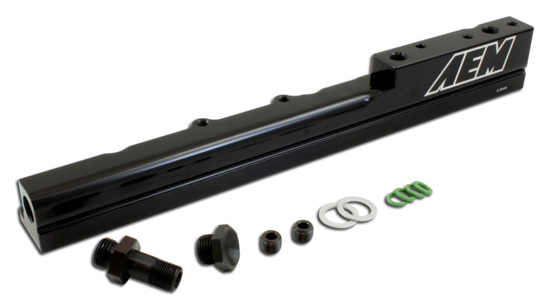 AEM 99-00 Honda Civic Si Black Fuel Rail 25-103BK