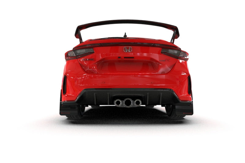 Rally Armor 2023+ Honda Civic Type R Black Mud Flap Grey Logo MF97-UR-BLK-GRY