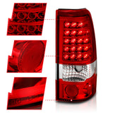 ANZO 1999-2007 Chevrolet Silverado 1500 LED Taillights Red/Clear 311010
