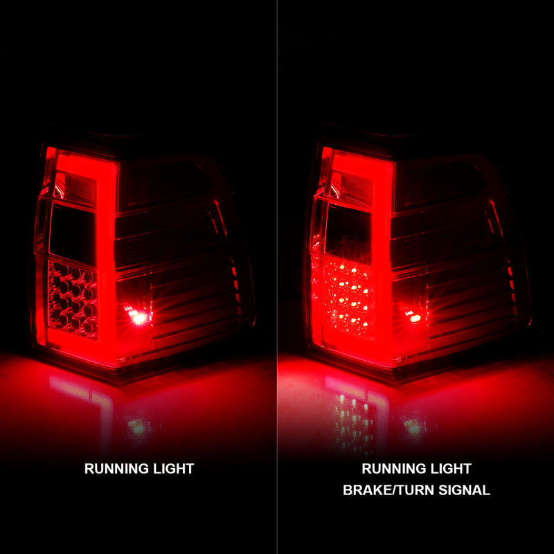 ANZO 07-17 For Expedition LED Taillights w/ Light Bar Chrome Housing Red/Clear Lens 311410