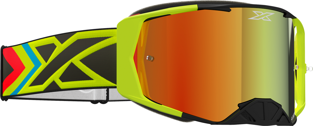 EKS BRAND Lucid Goggle Flo Fire Red Mirror 067-11050