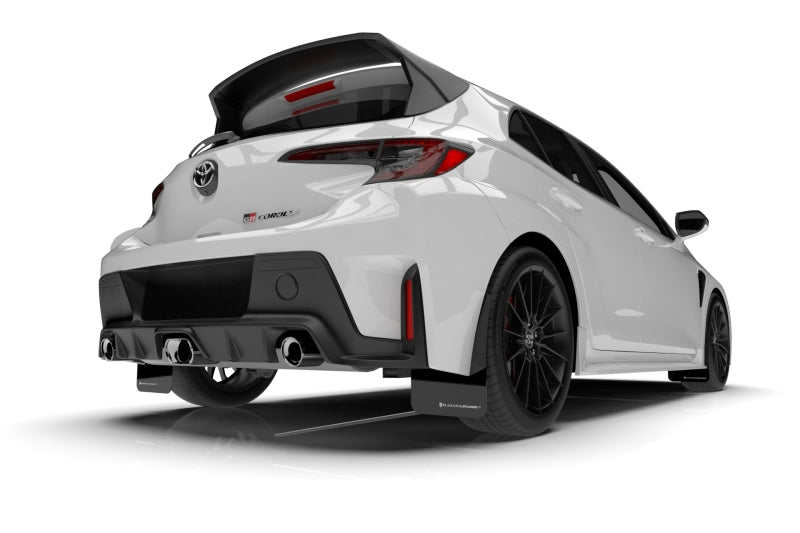 Rally Armor 2023 Toyota GR Corolla Black UR Mud Flap w/ White Logo MF89-UR-BLK-WH