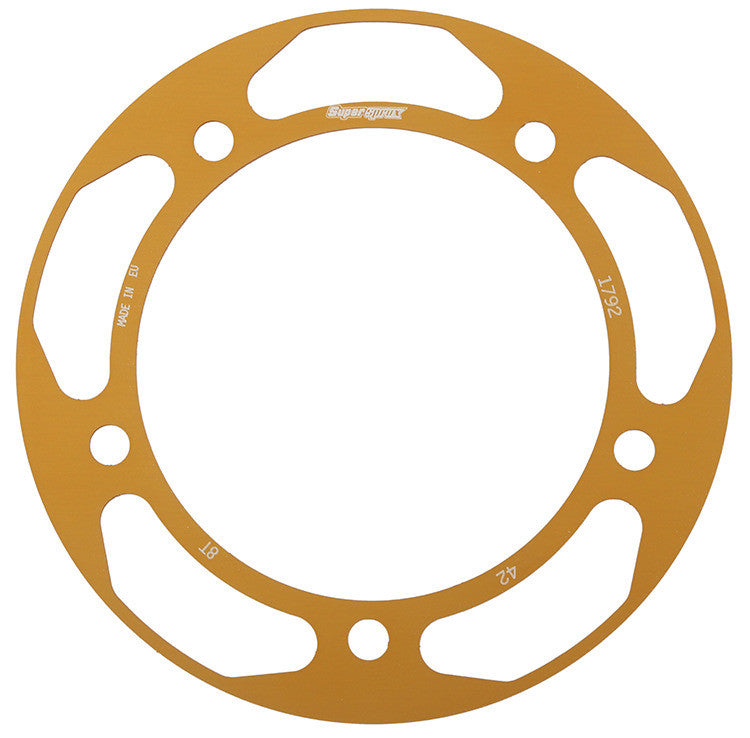 SUPERSPROX Rear Edge Sprkt Color Disk Alu 42t-525 Gld Hay/Suz/Tri RACD-1792-42-GLD