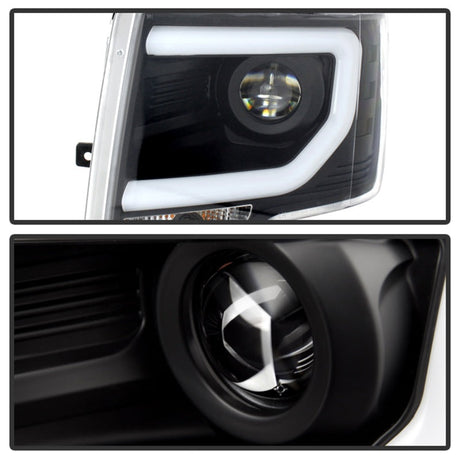 Spyder Ford F150 09-14 Projector Headlights Halogen Model- Light Bar DRL Blk PRO-YD-FF15009-LBDRL-BK 5077592