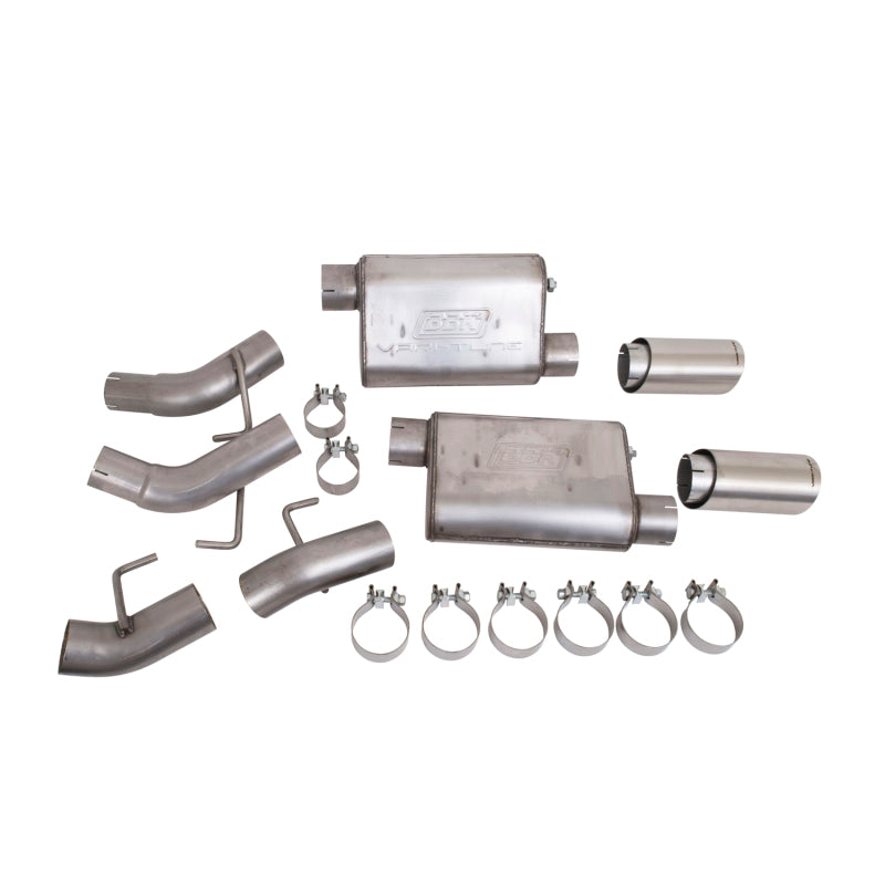 BBK Vari-Tune Axle Back Exhaust Kit 2 Adjustable Performance Mufflers 2-3/4 Pipe 4 in. Tips 41065