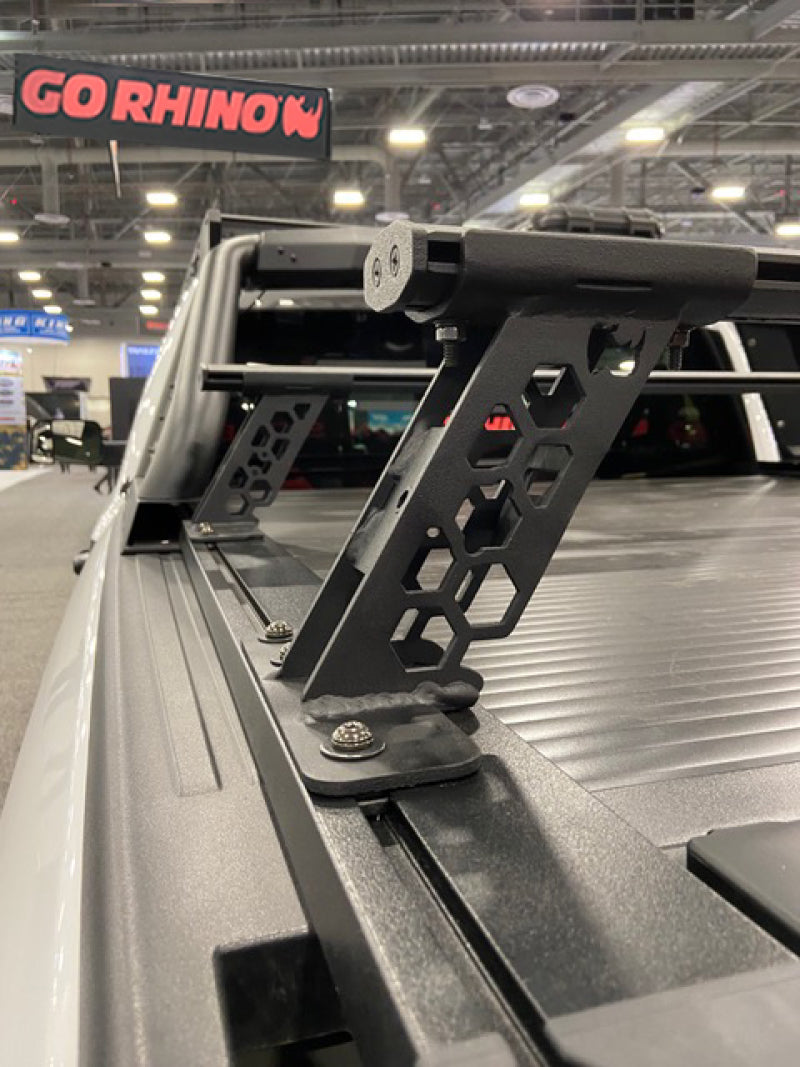 Go Rhino 15-22 Ford F-150 / 07-21 Toy. Tundra XRS Cross Bars Kit - Tex Blk (Attch Tonneau Cvr T-Trk) 5935015T