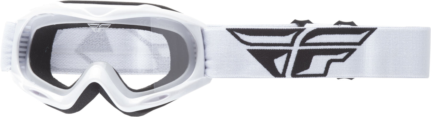 FLY RACING 2018 Focus Youth Goggle White W/Clear Lens 37-4023
