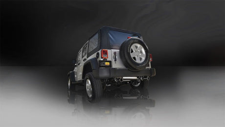 Corsa/dB Jeep 07-11 Wrangler 3.8L/12-14 Wrangler 3.6L Polished Sport Axle-Back Exhaust 24412