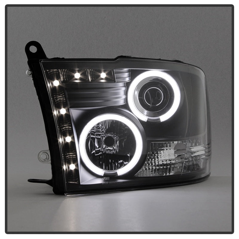 Spyder Dodge Ram 1500 09-14 Projector Headlights Halogen- CCFL Halo LED - Blk PRO-YD-DR09-CCFL-BK 5030320