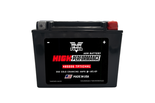 Twin Power YTX-24HL High Performance Battery Replaces H-D 66010-82A Made in USA