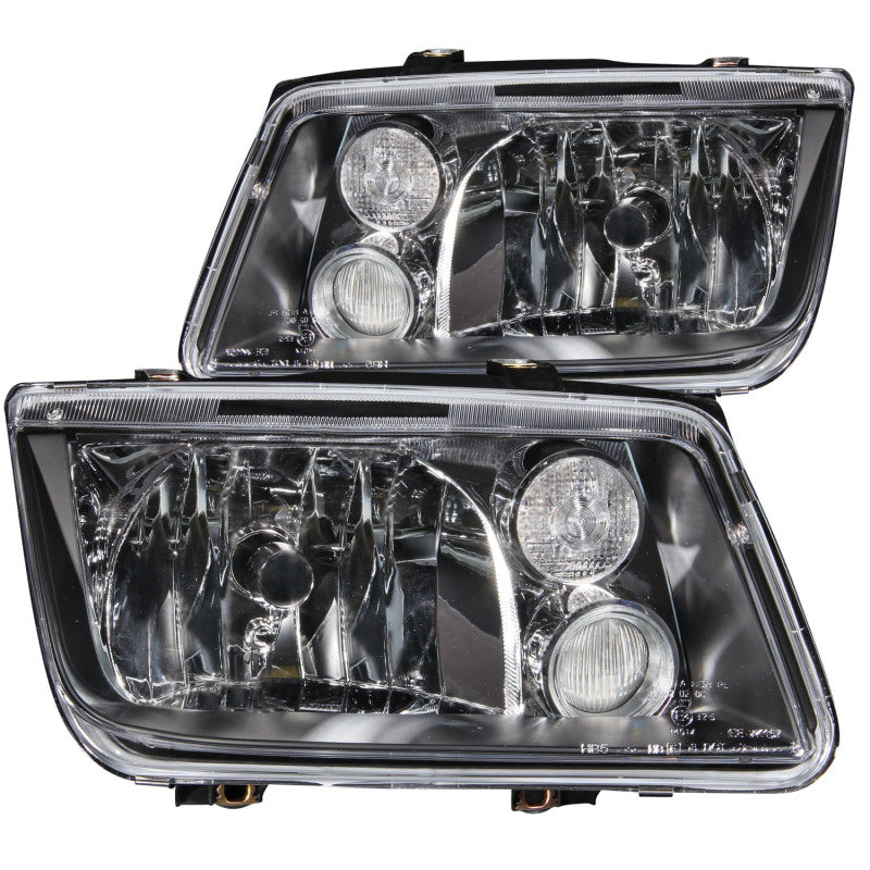 ANZO 1999-2005 Volkswagen Jetta Crystal Headlights Black w/o Bulbs 121169