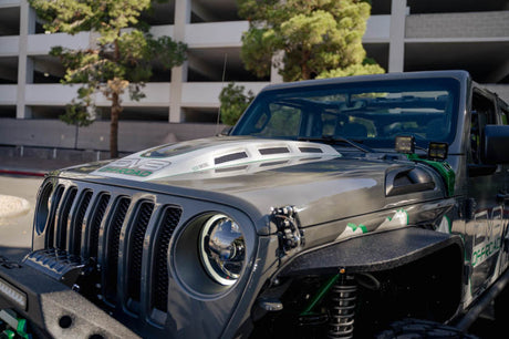 DV8 Offroad 18+ Jeep JL Heat Dispersion Hood - Primer Black HDMBJL-01